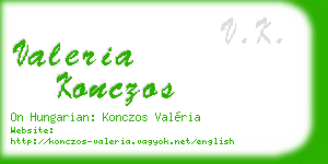 valeria konczos business card