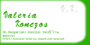 valeria konczos business card